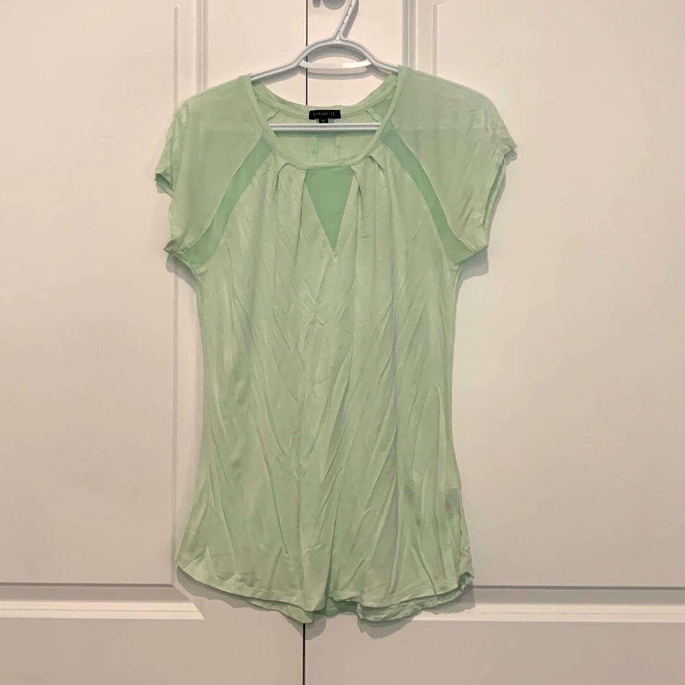 Dynamite Like New Mint T-shirt with Sheer Detailing